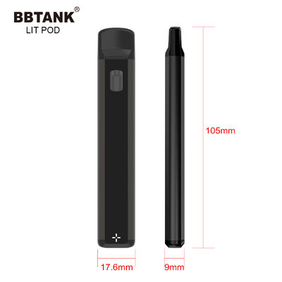 dispositif jetable de 1gram THC Vape, bâton jetable rechargeable de CBD Vape