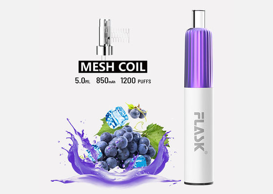 La saveur 5ml 1200 souffle les systèmes jetables ROHS de cosse de Vape approuvés