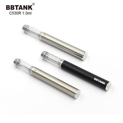 Dispositif jetable argenté de 1.0ml CBD Vape, stylo de Vape d'huile de 1.5ohm CBD