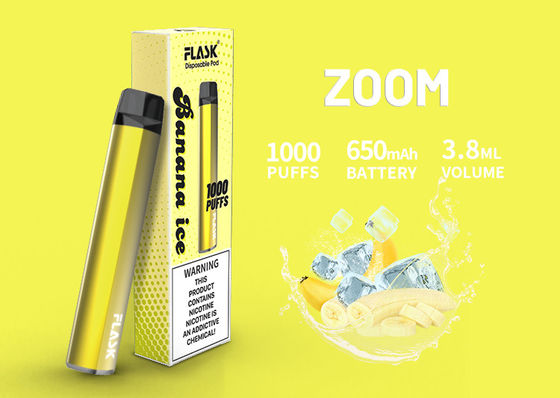 cartouche en céramique de l'huile 1000puffs, cartouche de 3.8ml 650 Mah Flavored CBD Vape