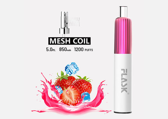 1200 dispositif électronique jetable libre de Vaping de cigarette de nicotine des souffles 5.0ml