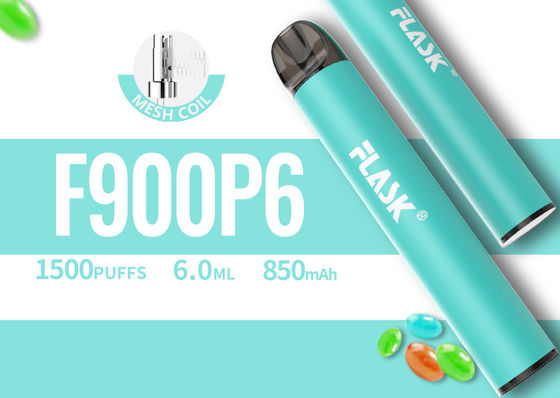 dispositif jetable de cosse de 6.0ml Vape, stylo jetable de 1500puffs Vape