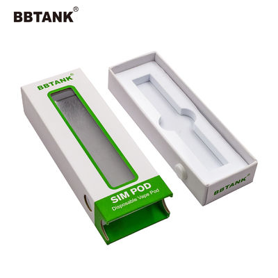 Art Paper Vape Pen Device stratifié de revêtement UV enferme dans une boîte jetable