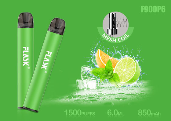 Cartouche en verre d'huile de Nicosalt 5% 1500puffs 6.0ml avec Mesh Coil
