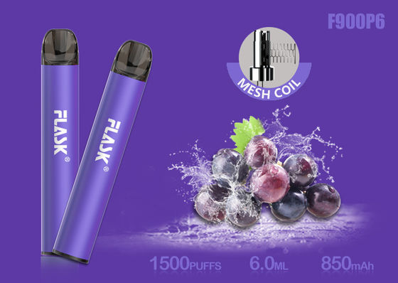 Cartouche en verre d'huile de Nicosalt 5% 1500puffs 6.0ml avec Mesh Coil