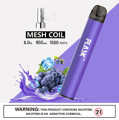 RGBvape SS304 Ecig 1500 dispositifs jetables de vape de souffle avec Mesh Coil