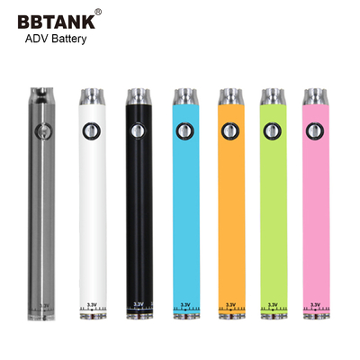 Le bouton de batterie de clope de 510 E préchauffent la batterie réglable rechargeable des ADV 510 des tensions BBTANK