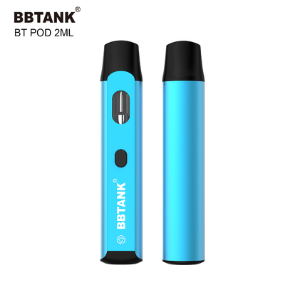 Le bouton jetable fait sur commande du dispositif 2ml de THC Vape préchauffent la bobine en céramique de fonction aucun obstruer