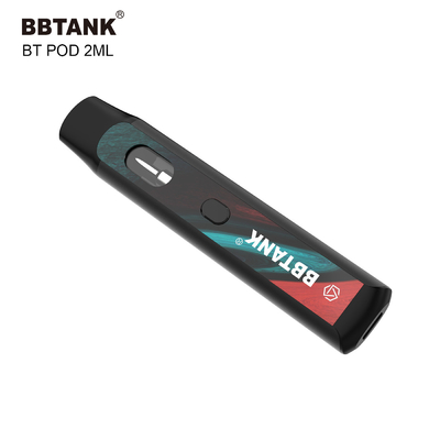 Le bouton jetable fait sur commande du dispositif 2ml de THC Vape préchauffent la bobine en céramique de fonction aucun obstruer