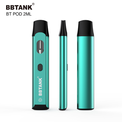 Le bouton jetable fait sur commande du dispositif 2ml de THC Vape préchauffent la bobine en céramique de fonction aucun obstruer