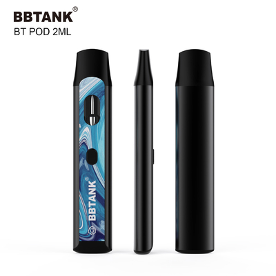 Le bouton jetable fait sur commande du dispositif 2ml de THC Vape préchauffent la bobine en céramique de fonction aucun obstruer