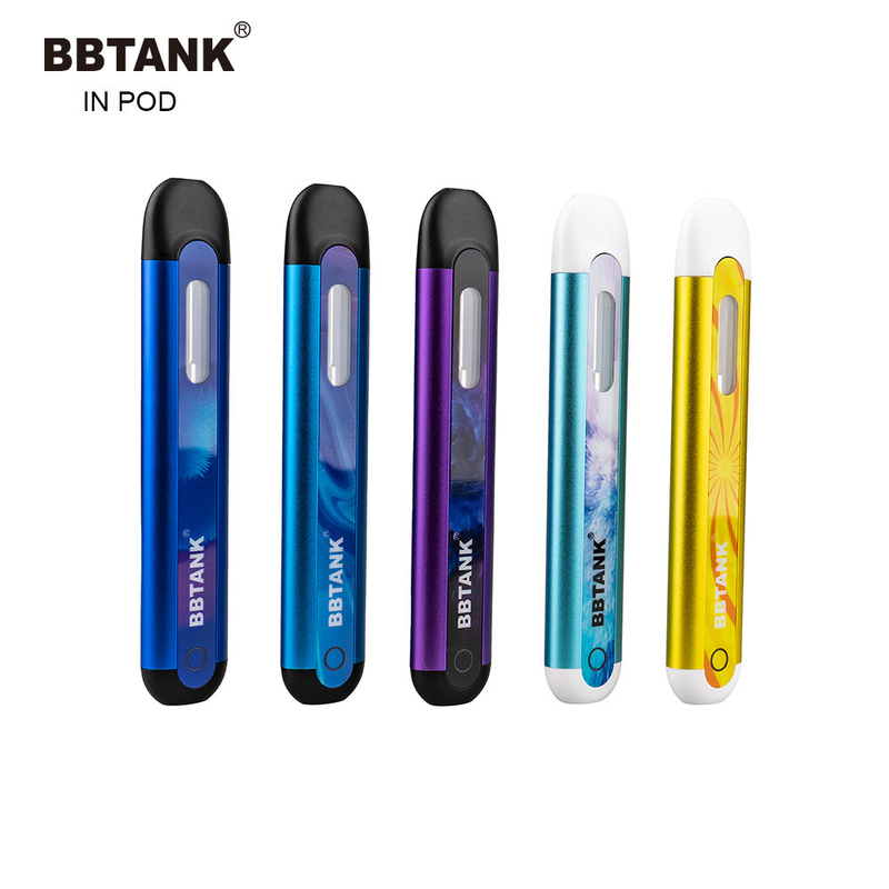 BBTANK dispositif jetable de cosse de vape de lil de stylo épais d'huile de 2 ml rechargeable DANS le stylo fait sur commande CBD de Vape de cosse d'huile du delta 8 de logo de COSSE